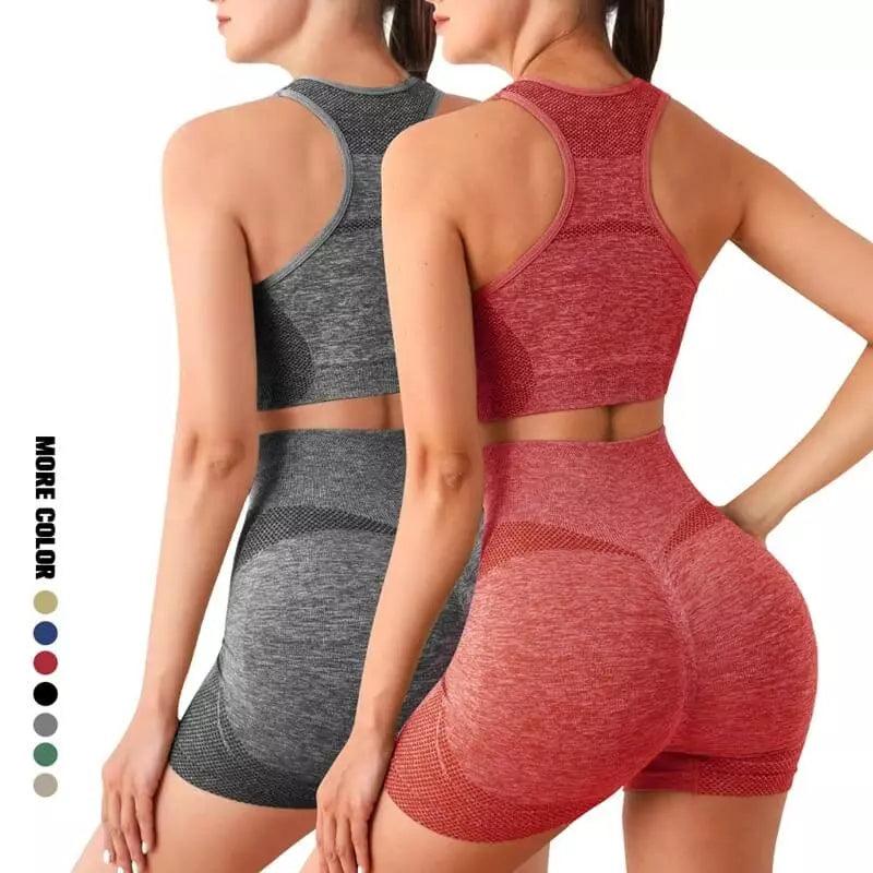 Conjunto de ioga sem costura para mulheres - FlashMart