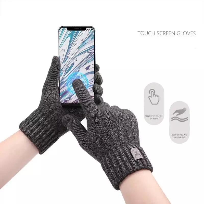 Luvas de lã masculinas touch screen - FlashMart