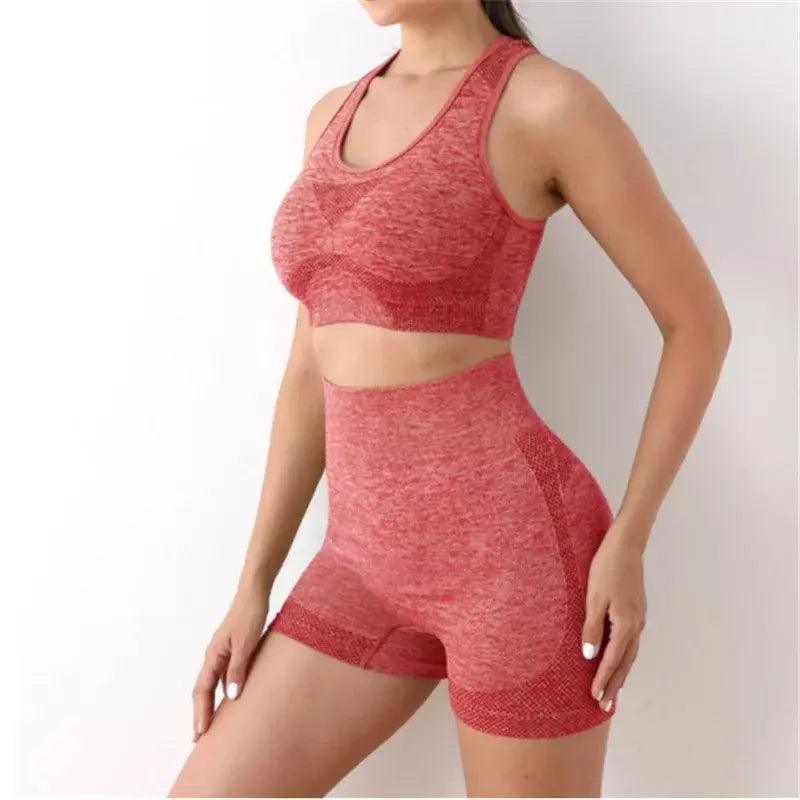 Conjunto de ioga sem costura para mulheres - FlashMart